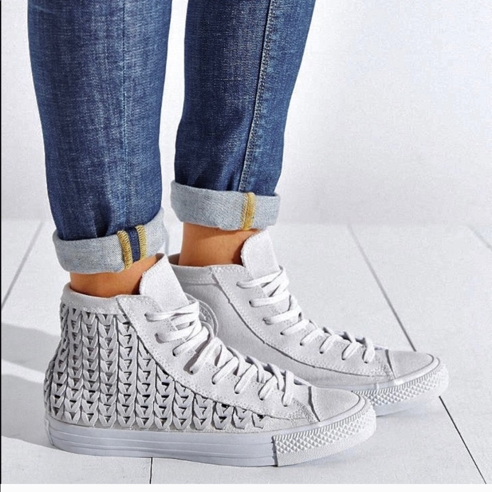 Gray Suede Woven Converse